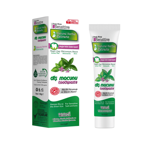 Fresh White Sensitive Doğal Bitki Özlü Diş Macunu 75 Ml