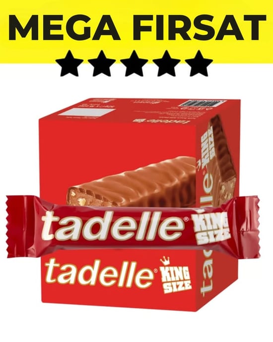 Tadelle Sütlü King Çikolata 52 Gr Fındıklı X 16'lı Paket