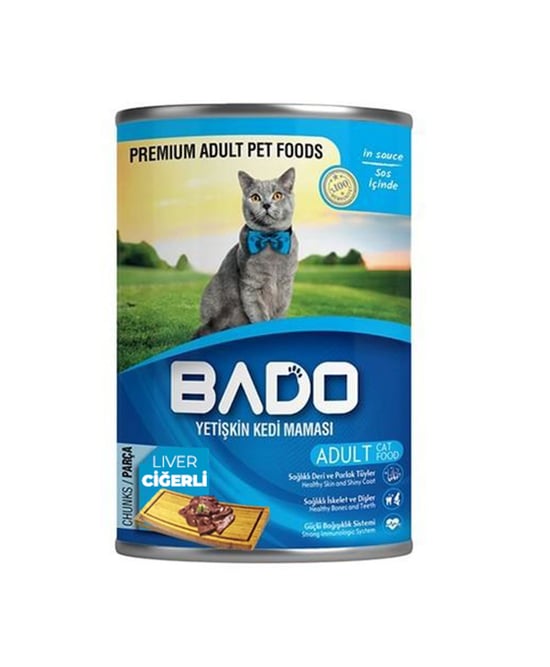 Bado Yetişkin Yaş Kedi Maması 415 Gr Ciğerli