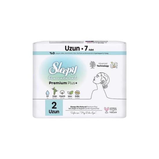 Sleepy Ped Bio Natural Premium Plus + No : 2 Uzun 7 Li Hijyenik Ped