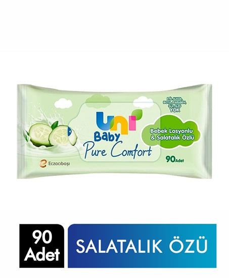 Uni Baby Pure Comfort Salatalık Özlü Islak Mendil 90'lı