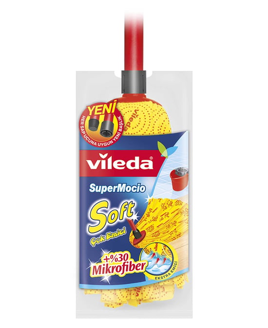 Vileda Supermocio %30 Mikrofiberli Soft Paspas Yer Temizleme Sistemi