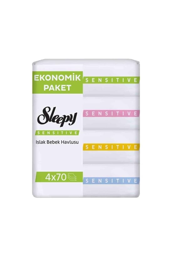 Sleepy Sensetive İslak Bebek Havlusu 4x70 Li