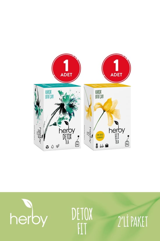 Herby Bitki Çayı 2'li Diyete Destek Fit Paketi (detox Tea, Fit Te