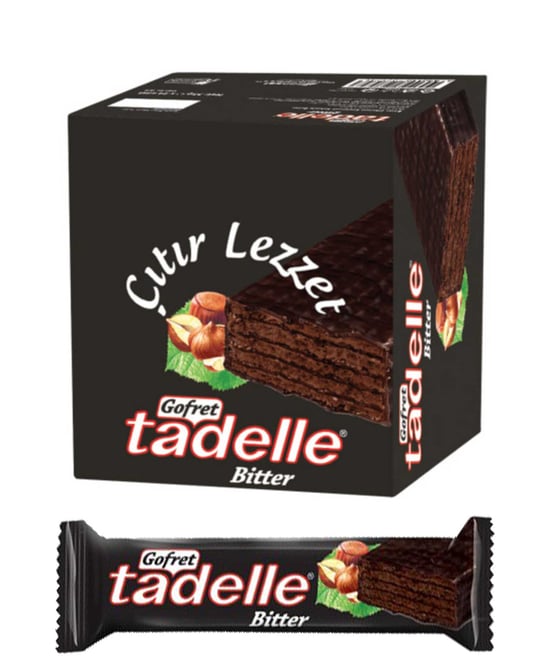 Tadelle Gofret 35 Gr 24'lü Paket Bitter Çikolatalı