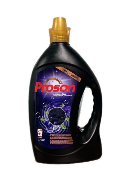 Proson Sıvı Çamaşır Deterjanı Sıvı Jel Deterjan 2750 Ml Siyahlar İçin