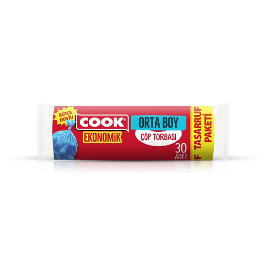 Cook Ekonomik Orta Boy Çöp Torbası 55x60cm 30'lu