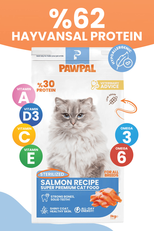 Pawpal Somonlu Süper Premium Kısırlaştırılmış Kedi Maması 2kg