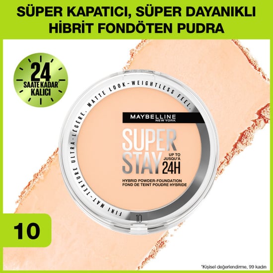 Maybelline New York Superstay Hibrit Pudra-fondöten - 10