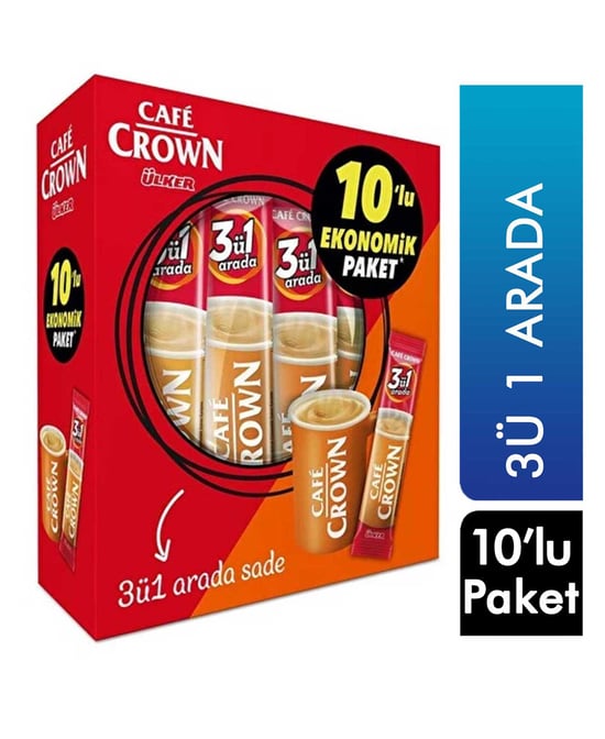 Cafe Crown Kahve 3'ü 1 Arada 10'lu Paket