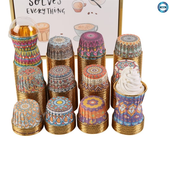13 Cm Kek Kalıbı Osmanlı Desenli Metalize 25 Li X 12 Paket