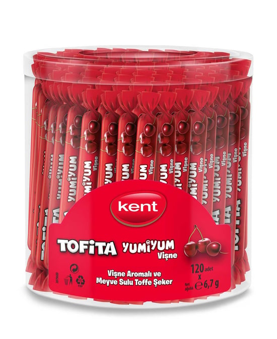 Tofita Yumiyum Şeker 6,7 gr 120’li Paket Vişneli
