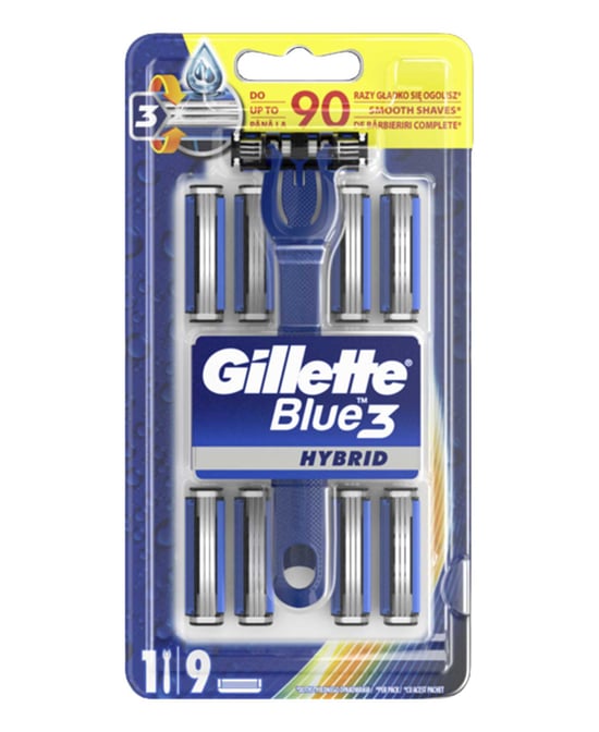 Gillette Blue 3 Tıraş Makinesi Hybrid + 9 Yedek Bıçak