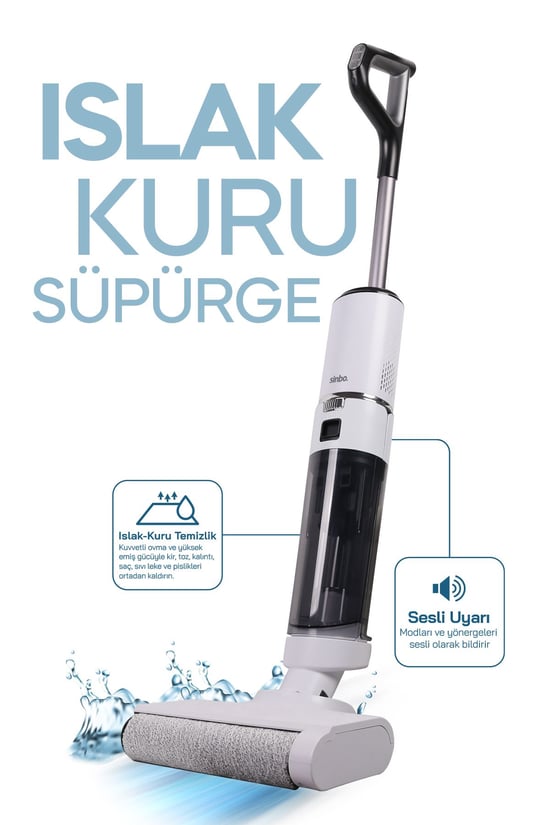 Sinbo Sfc-4106 İslak - Kuru Yer Temizleme Makinesi-beyaz