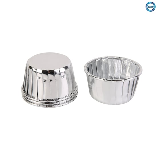 13 Cm Kek Kalıbı Metalize 25 Li Gümüş X 12 Paket