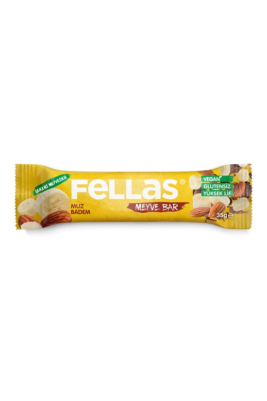 Fellas Meyve Bar - Muzlu ve Bademli 35g X 12 Adet