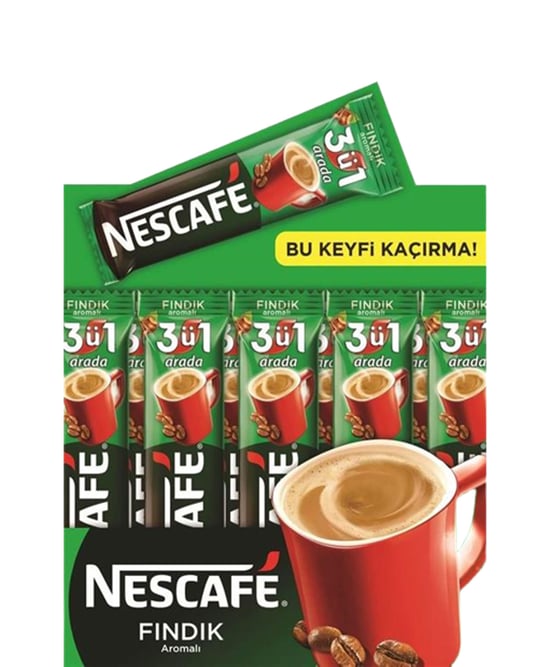 Nescafe 3 ü 1 Arada Fındık Aromalı Kahve 17 gr x 48 Adet