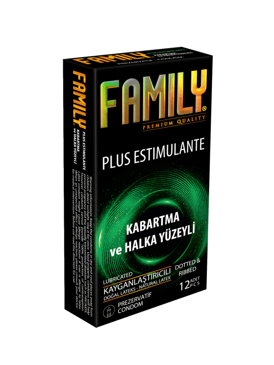 Family Prezervatif Plus Estımulante Kabartma-halka Yüzeyli 12 Li