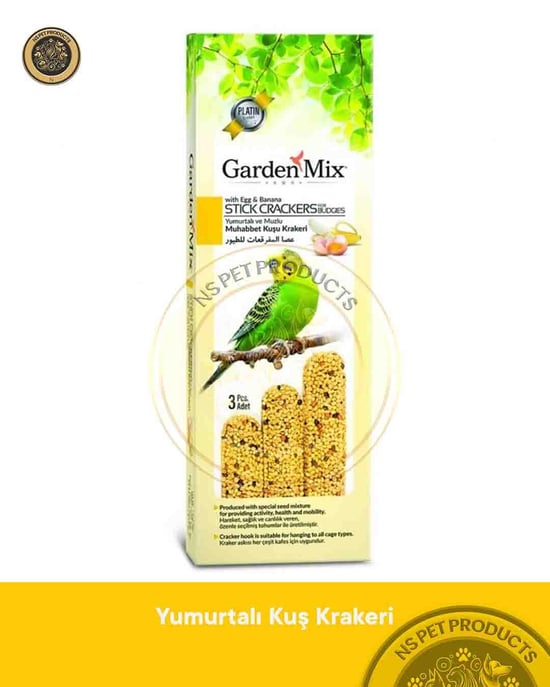 Garden Mix Platin Muzlu Yumurtalı Kuş Krakeri 3'lü