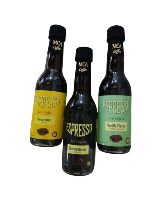 Mca Espresso Soğuk Kahve (Şekersiz,Şekerli,Vanilya) 250 ml x 21 adet