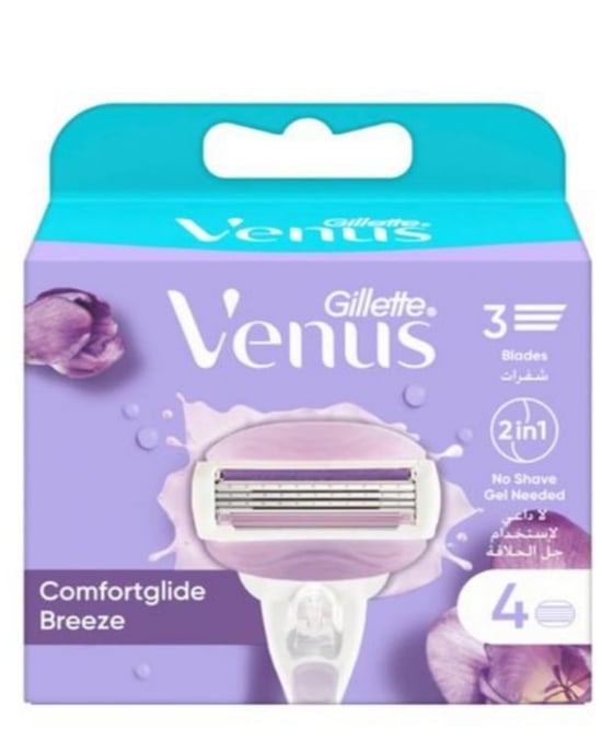 Gillette Venüs Comfortglide Breeze Tıraş Bıçağı 4'lü Yedek