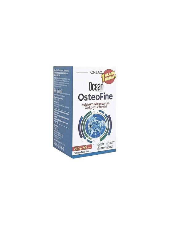 Ocean Osteofine Kalsiyum, Magnezyum, Çinko, D3 Vitamini 120 Tablet