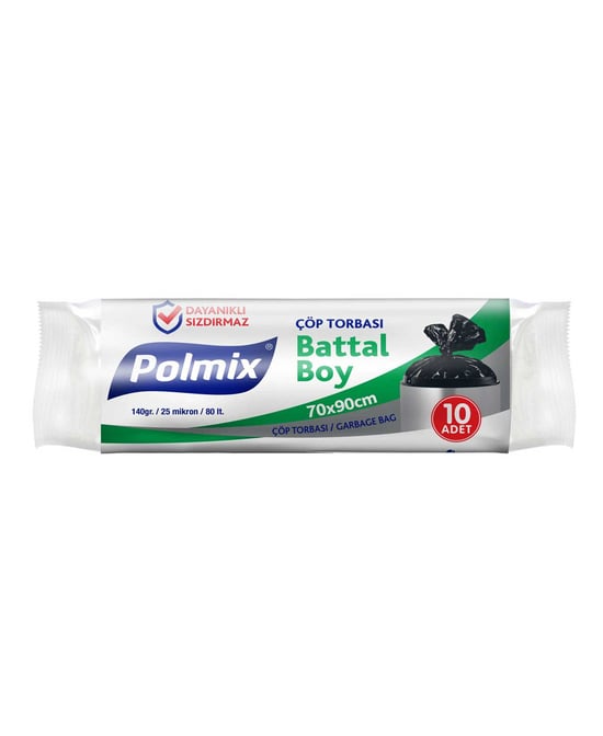 Polmix Çöp Poşeti 70x90cm Battal Boy 10 Adet X 24'li Koli