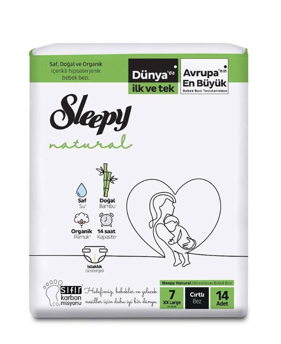 Sleepy Natural Bebek Bezi No:7 14'lü Xxlarge