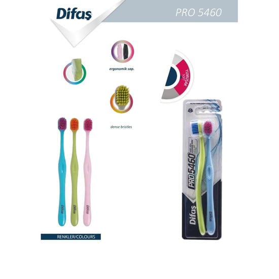 Difaş 2 Li Diş Fırçası Pro 5460 Ultra Yumuşak ( Ultra Soft )
