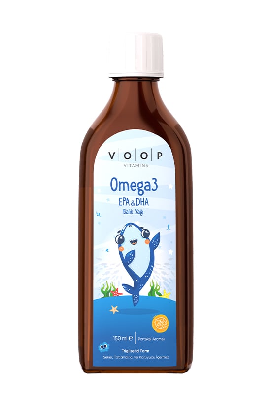 Voop Çocuklar için Balık Yağı Omega 3 Portakal Aromalı Şurup 150 ml