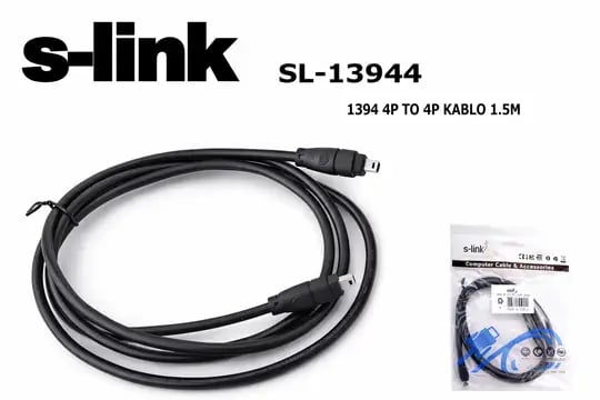 S-link Sl-13944 4/4 İeee 1394 1.5m Firewire Kablosu