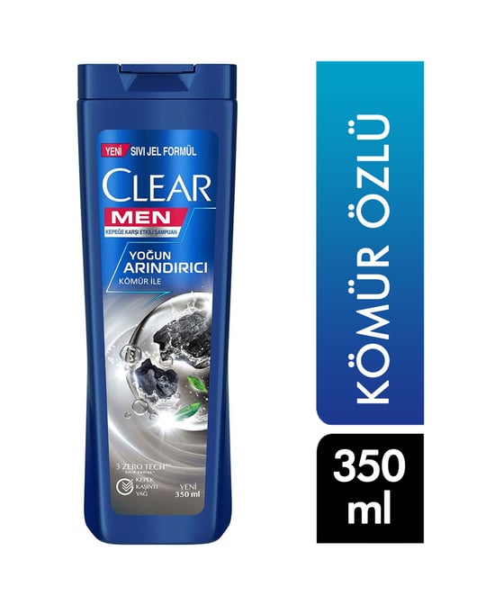 Clear Şampuan 350 Ml Men Yoğun Arındırıcı Kömür Kepeğe Karşı