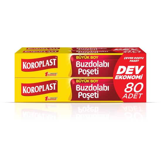 Koroplast Büyük Boy Buzdolabı Poşeti 80'li Ekonomik Paket