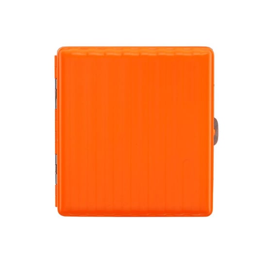 Bavul Desen Metal Kısa Sigara Tabakası 18li Orange