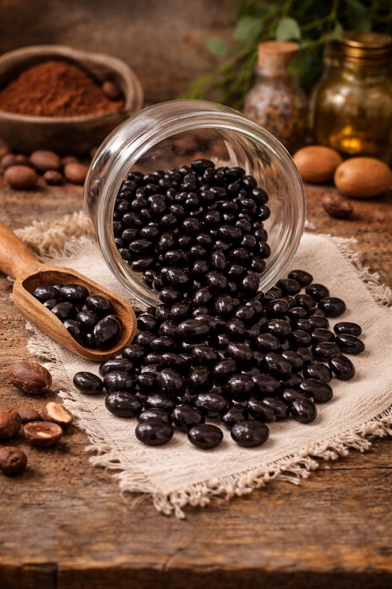 Çiçek Şekerleme Bitter Çikolatalı Badem Draje 1 Kg