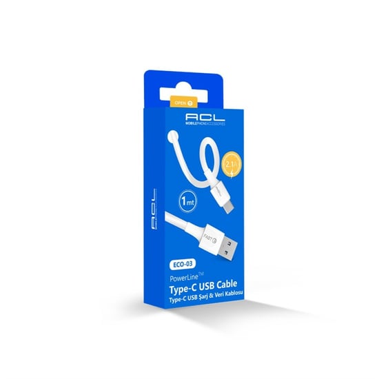 Acl Eco-3 Type-c Usb Şarj Kablosu 2.1a 1 Mt