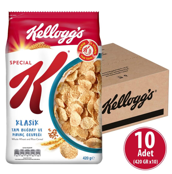 Kellogg's Special K Klasik Kahvaltılık Tam Buğday ve Pirinç Gevreği 420 Gr