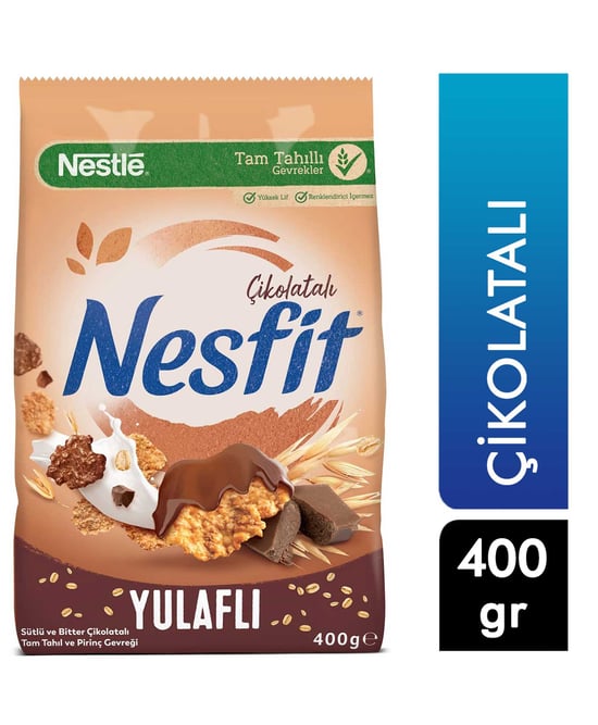 Nestle Nesfit Tam Tahıl ve Pirinç Gevreği 400 Gr Çikolatalı