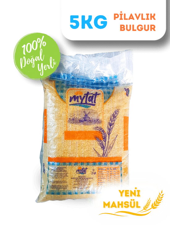 Mytat Doğal Yerli Üretim Pilavlık Bulgur 5 Kg (çuval)