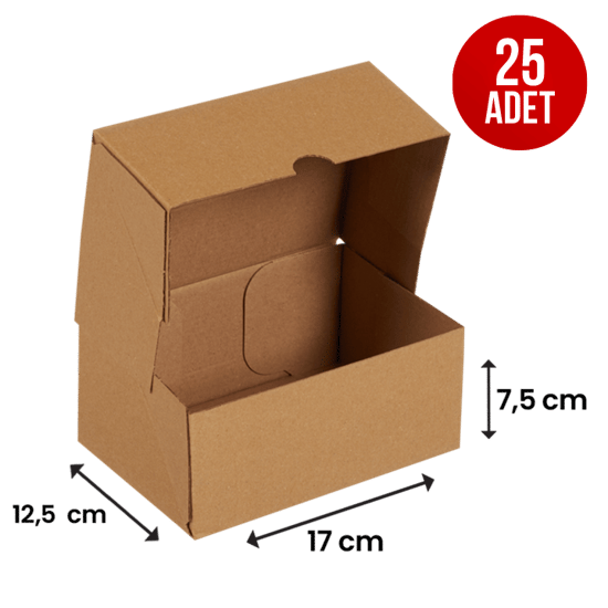 Packanya Kesimli Kutu - Internet ve Kargo Kutusu 17x12,5x7,5 cm - 25 Adet