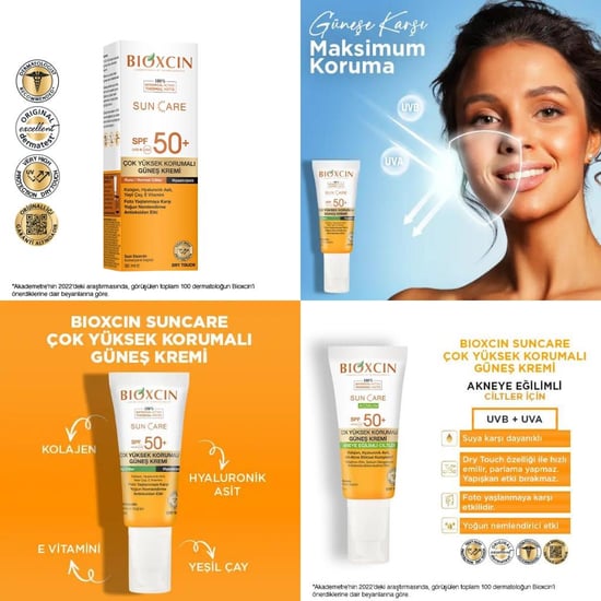 Bioxcin Sun Care Kuru Ciltler için Güneş Kremi Spf 50+
