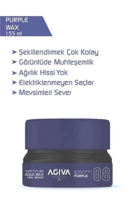 Agiva Wax 155 Ml 08 (cool Brıght) Mor