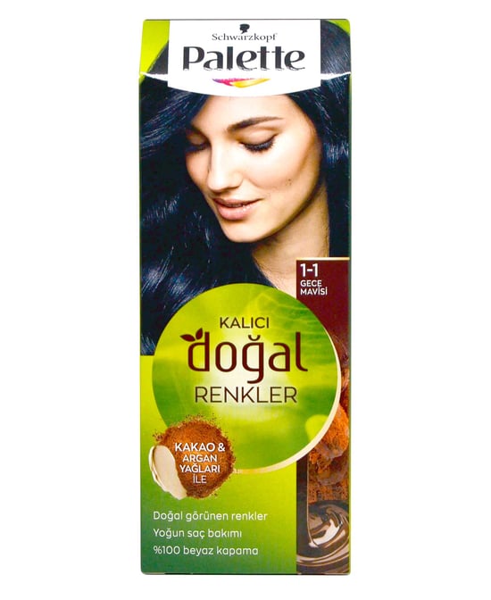 Palette Doğal Renkler Saç Boyası 1-1 Gece Mavisi