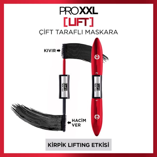 L'oréal Paris Pro Xxl Lift Çift Taraflı Kirpik Lifting Etkisi Maskara