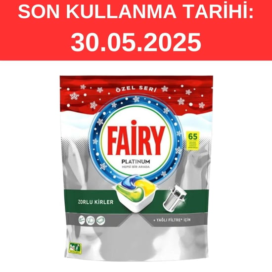 Fairy Platinum 65 Yıkama Bulaşık Makinesi Deterjanı Kapsülü Özel Seri