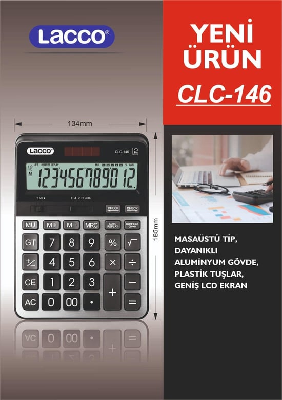 Lacco Hesap Makinesi Clc-146 134*185 Mm