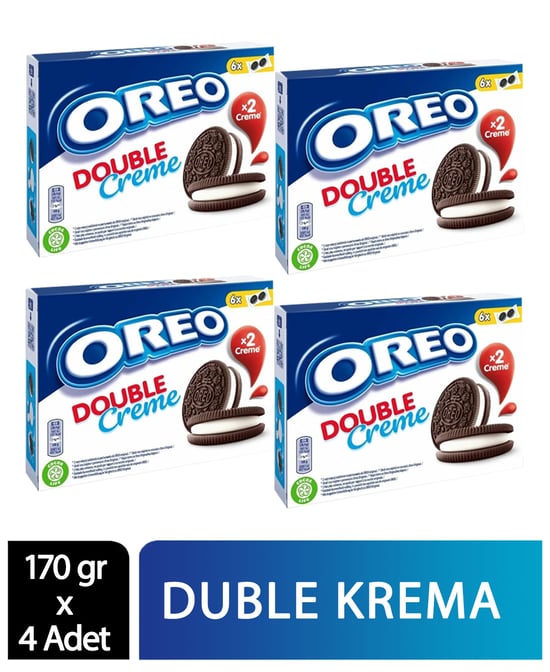 Oreo Bisküvi Duble Krema 170 Gr - 4 Paket