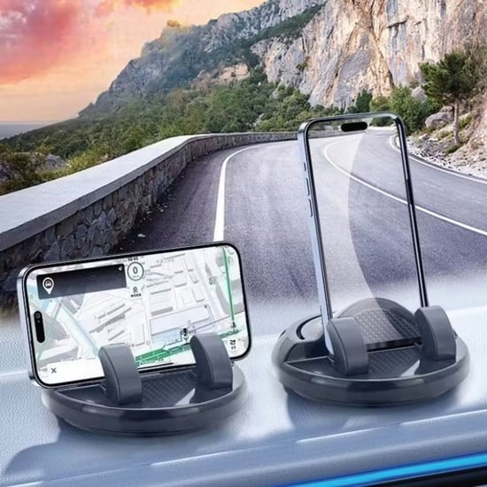Buffer® Numaratörlü Güçlü Yapışkanlı 360 Derece Dönebilen Su Geçirmez Araç İçi Telefon Tutucu Plasti