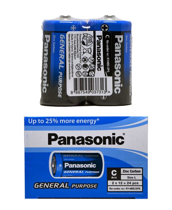 Panasonic Pil 2 X 12'li Paket C Boy