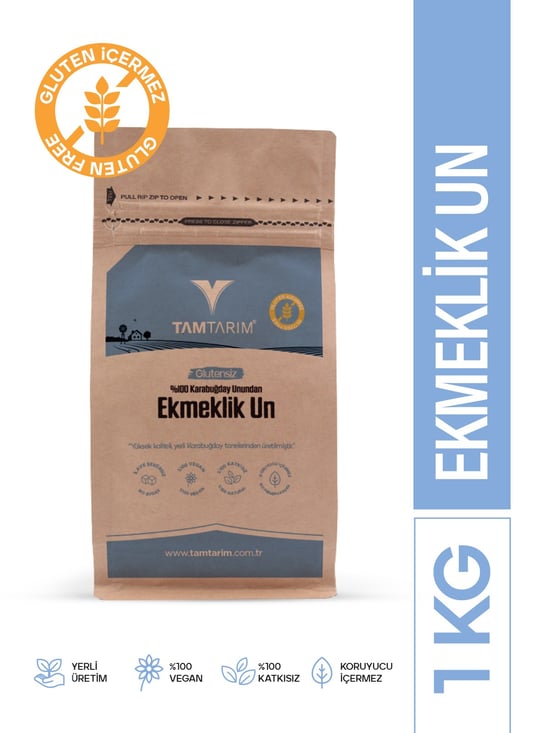 Tam Tarım Glutensiz Ekmeklik Un (%100 Karabuğday Unu) 1 Kg